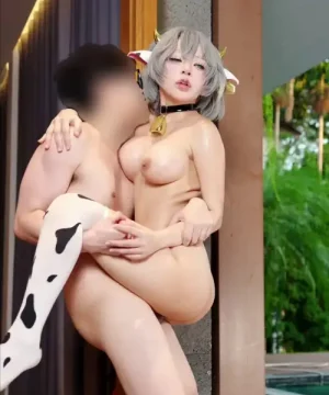 Chịch em linhi_cute(yuumeilyn) cosplay bò sữa